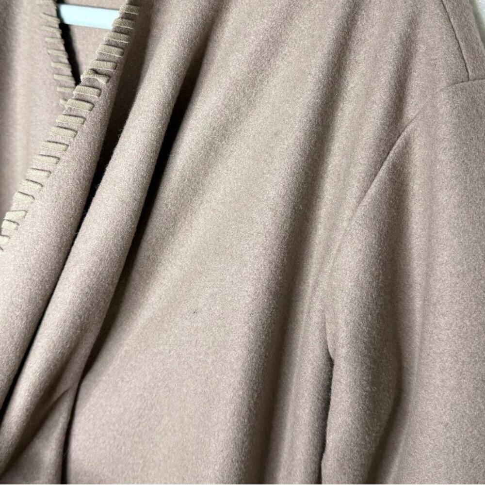 AllSaints Paxx Italian Wool Wrap Waterfall Trench Coat Dune Small Winter Jacket - Picture 5 of 15